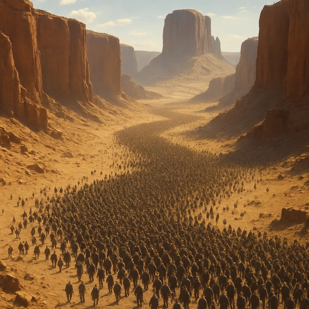 Immense Crowd of Tiny Figures