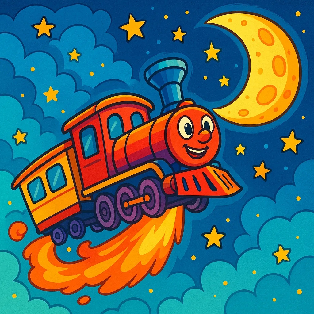Vibrant Illustration of a Train