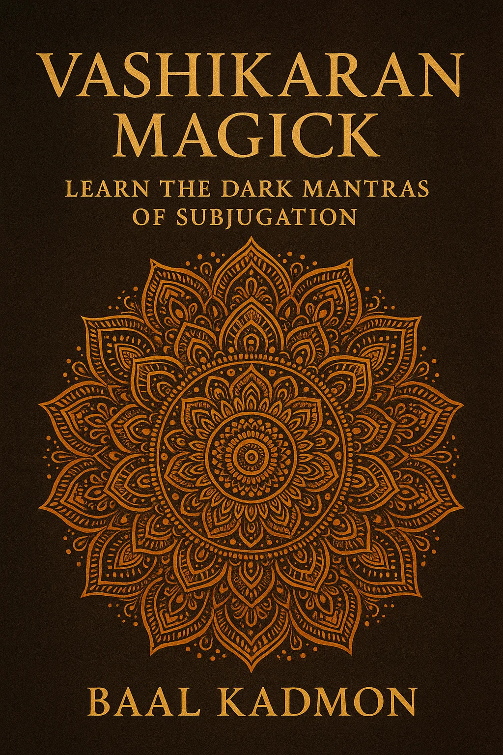 Book Cover Featuring Intricate Orange and Gold Mandala Art