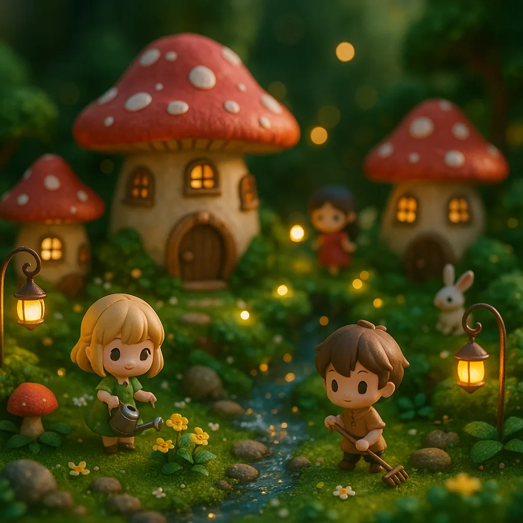 Miniature 3D Scene Utilizing Tilt-shift Photography to Showcase