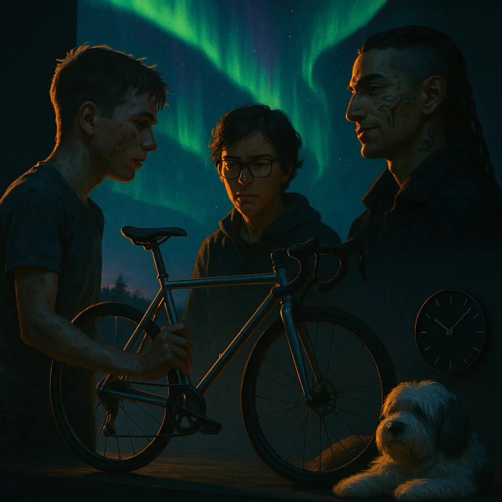 Sharp Twilight Side Lighting Dramatically Defines a Scarred Teenager