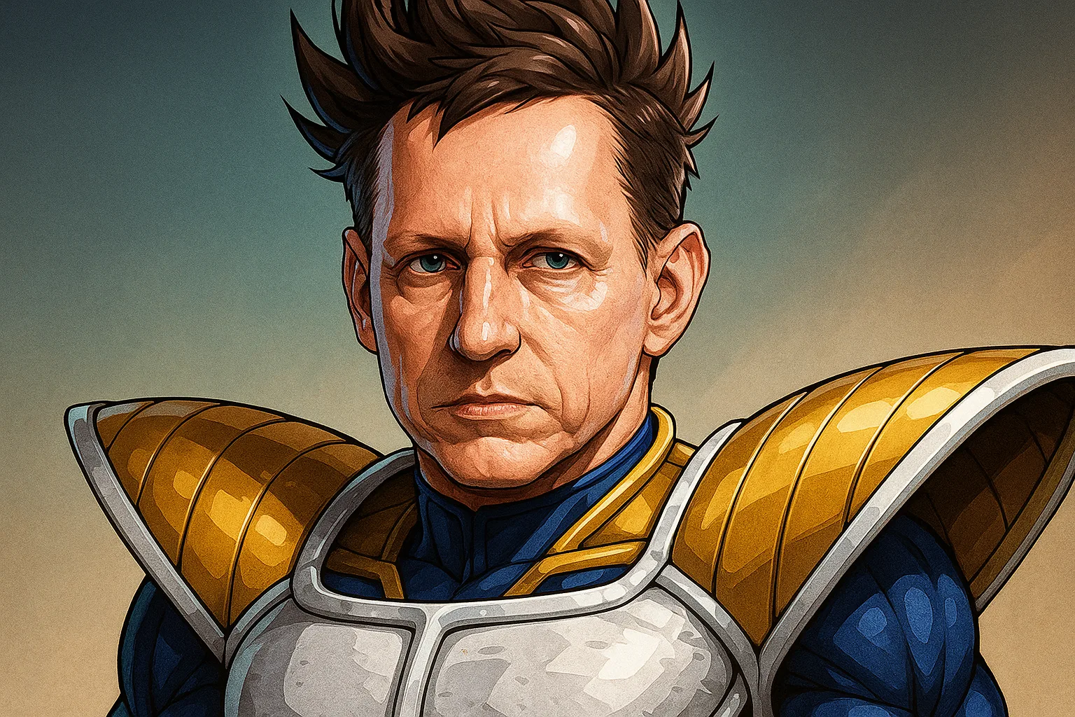 Highly Detailed Digital Anime-style Artwork of Peter Thiel