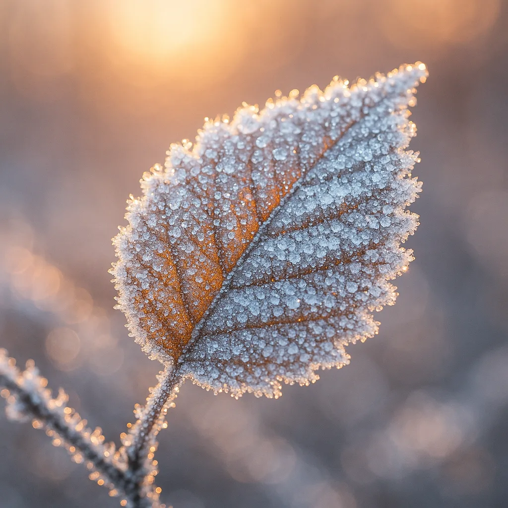 Leaf Coated in Frost