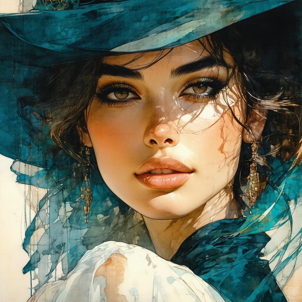 Elegant Ana De Armas Glamour Illustration