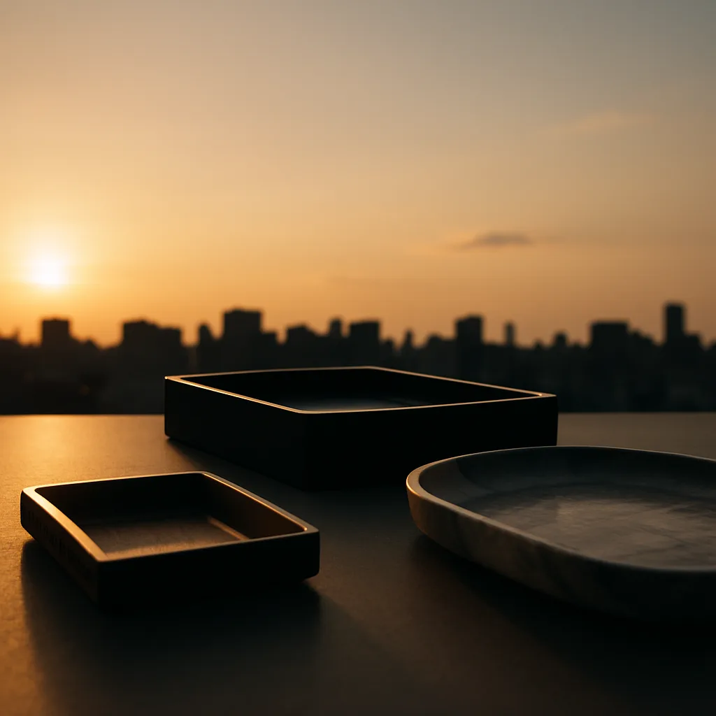 Small Valet Tray Distinguished by its Intricate Metal Inlay