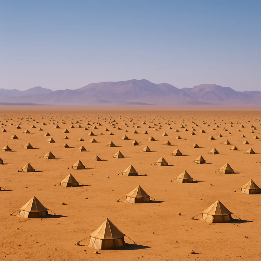 Myriad Tiny Nomadic Tents Dot a Vast