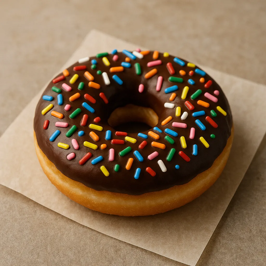 Chocolate-glazed Donut Topped
