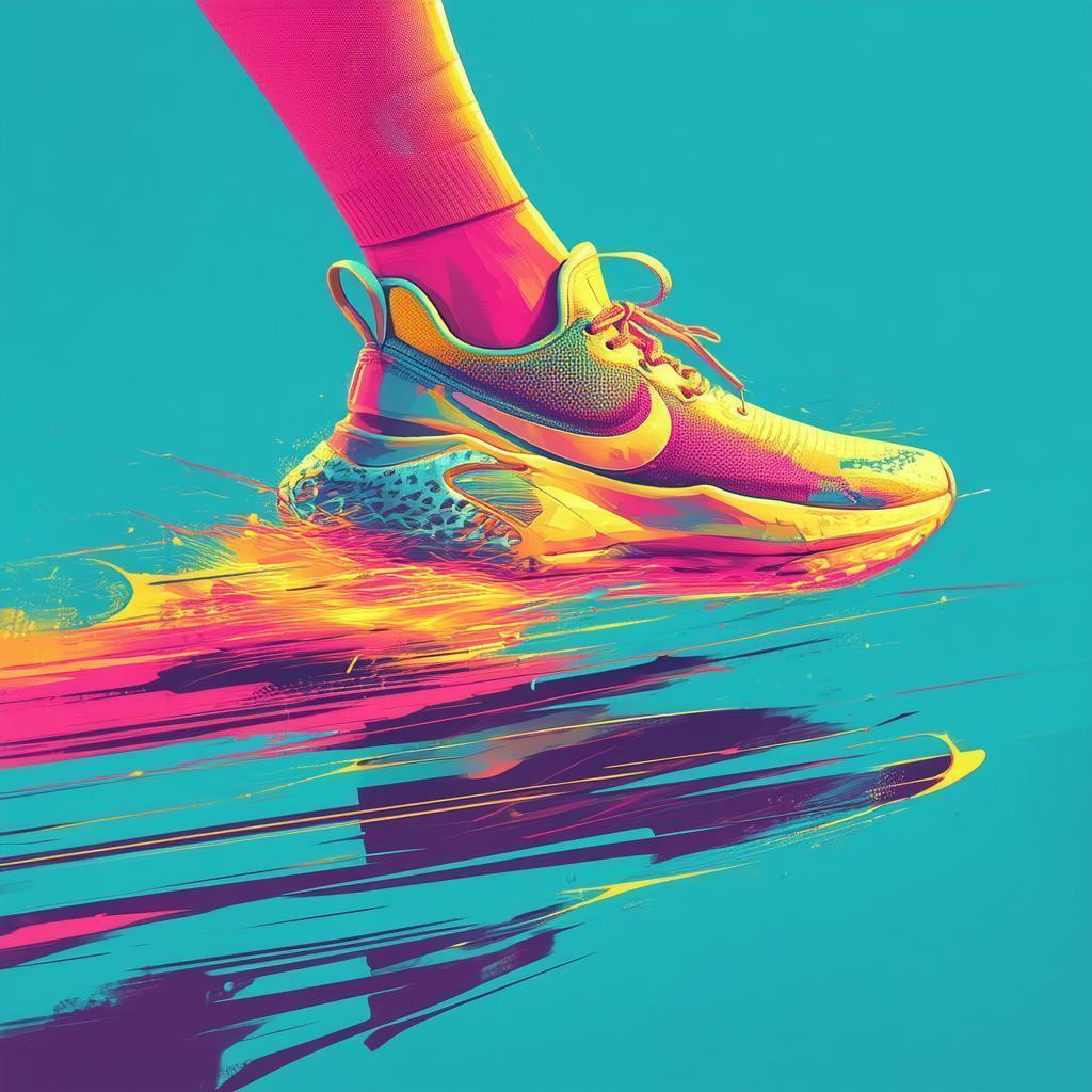 Sleek Stylized Shoe in Bold Vector Graphics