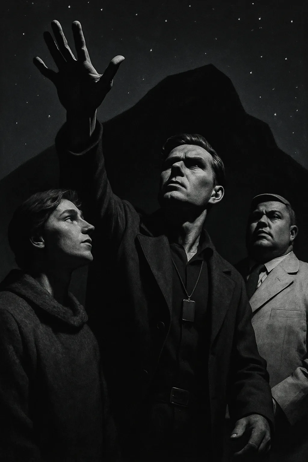 Director with a Defined Square Jawline