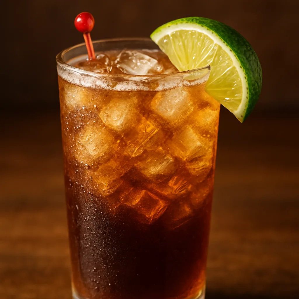 Detailed View of a Frosty Long Island Iced Tea Cocktail