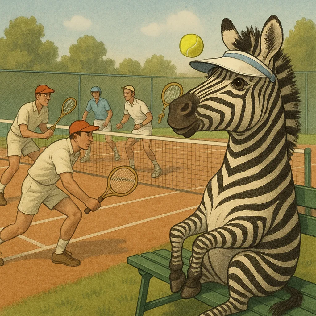Several Men Are Engaged in a Tennis Match