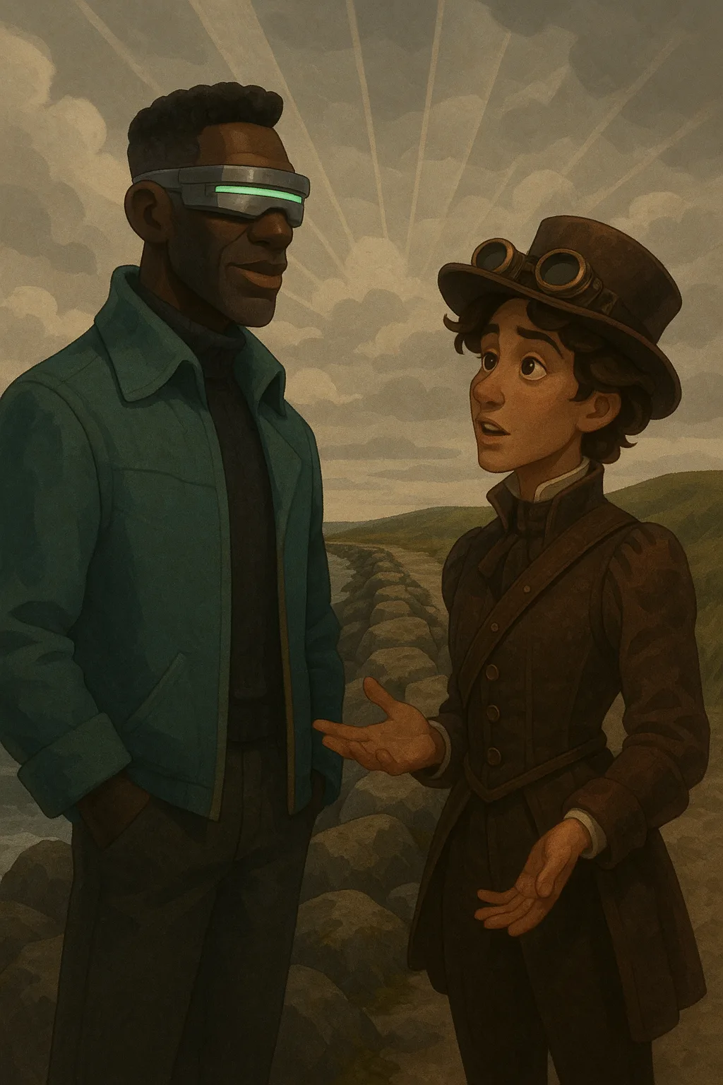 Disney Pixar-styled Sage Character with a Very Dark Ebony Complexion