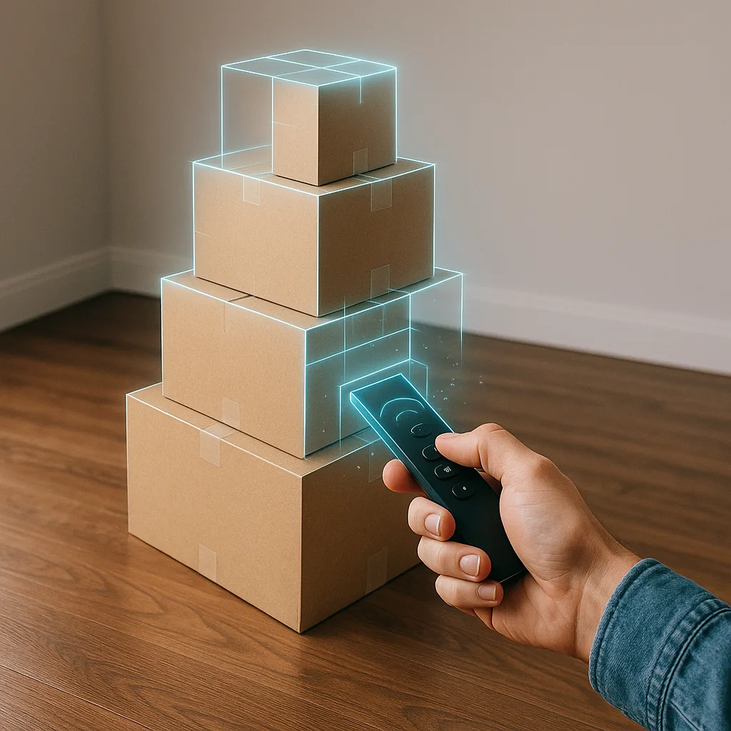Person Holding a Remote Appears to Digitally Overlay