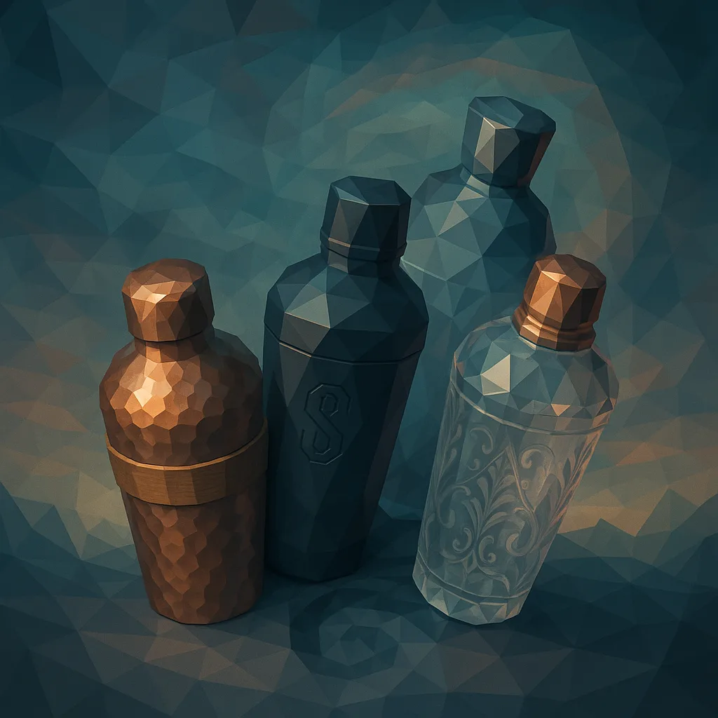 Trio of Distinct Cocktail Shakers—a Rustic Hammered Copper Piece