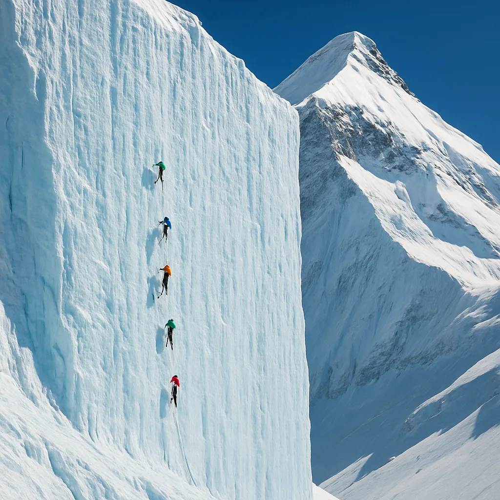 Small Group of Tiny Climbers