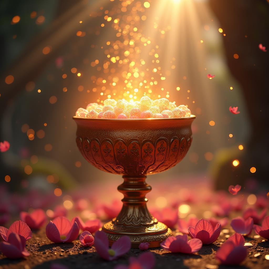 Enchanted Boba Chalice Glowing With Mystical Runes