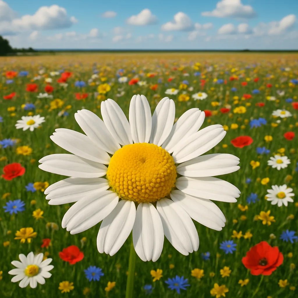 Daisy in Full Bloom Nearby