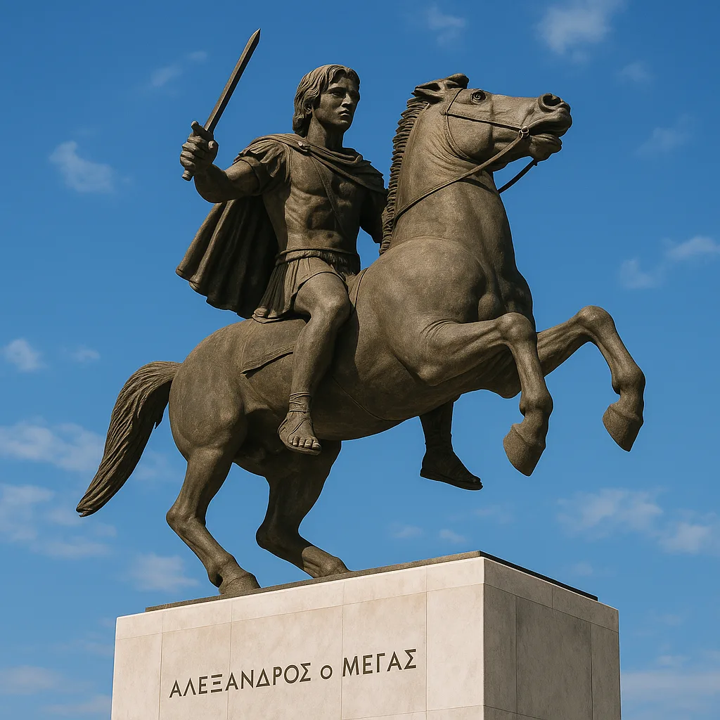 Statue of Alexander the Great Riding a Horse