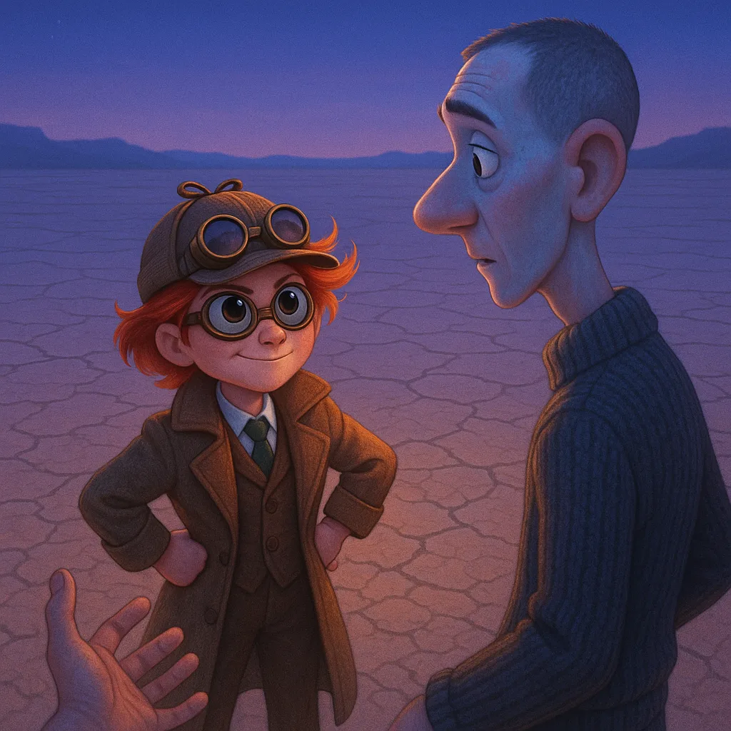Heroic Detective in Archetypal Sherlock Holmes-style Attire