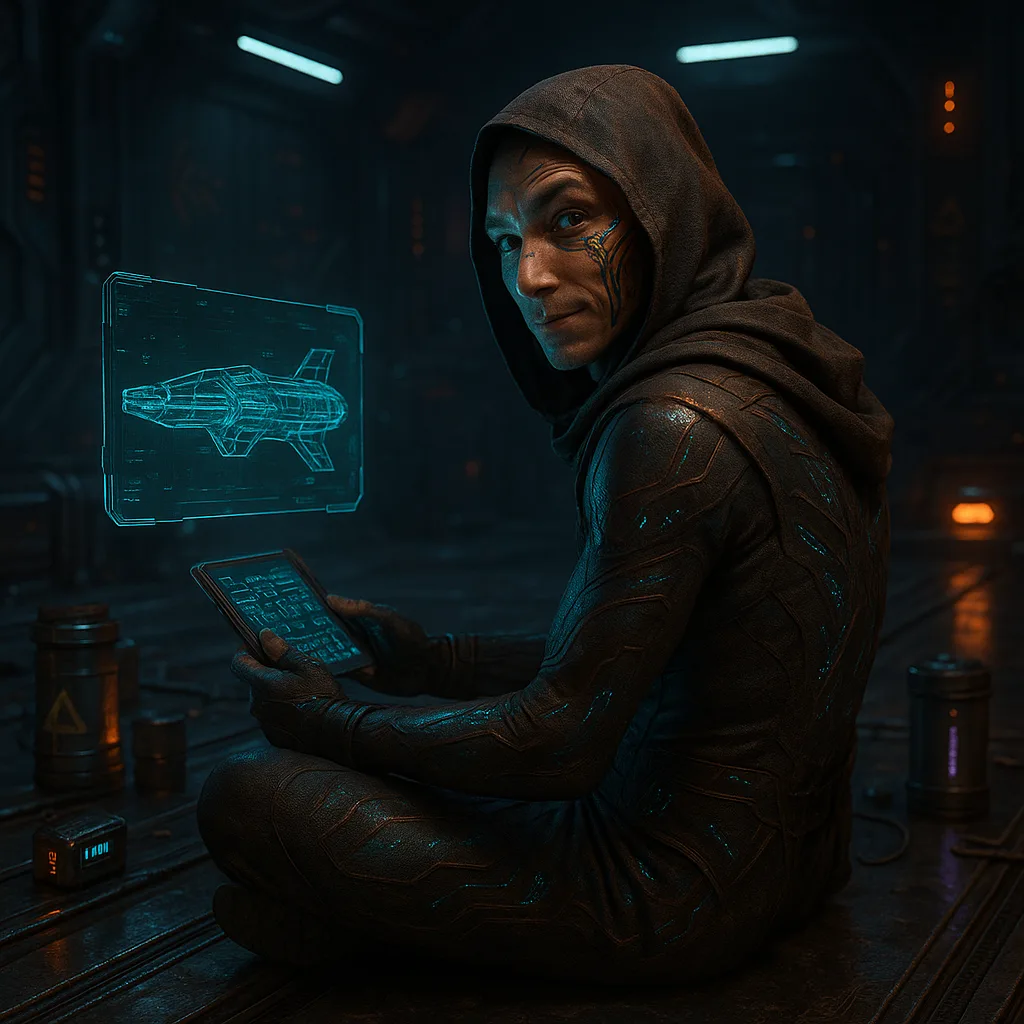 Ultra-realistic 3D Rendered Image Depicting a Mysterious Wanderer