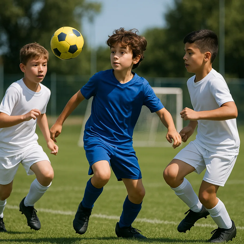 Three Young Soccer Players