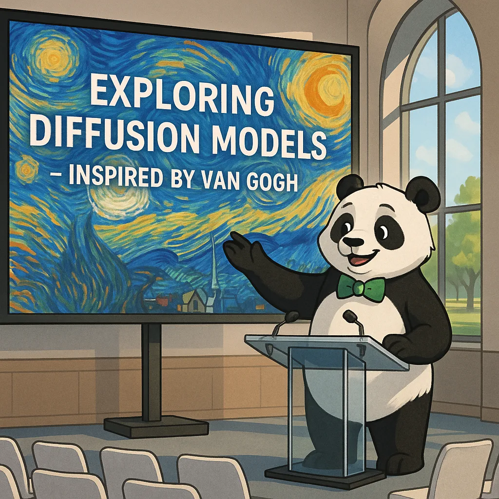 Animated Digital Panda Character Stands Assertively