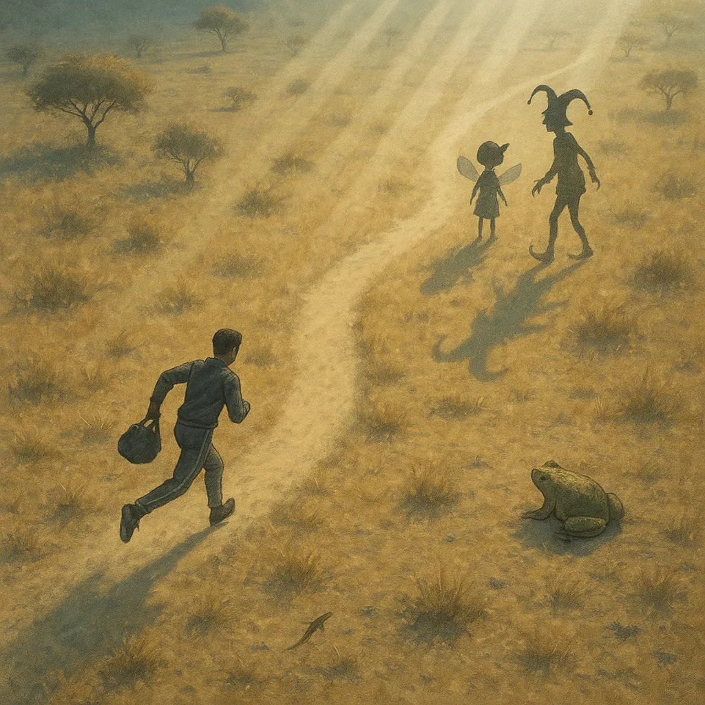 Dusty Path Winds Off-center