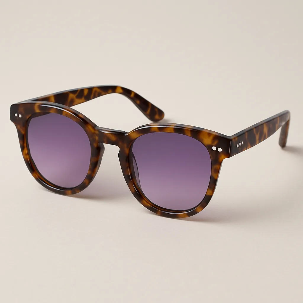 Pair of Sunglasses with a Patterned Tortoiseshell-style Frame