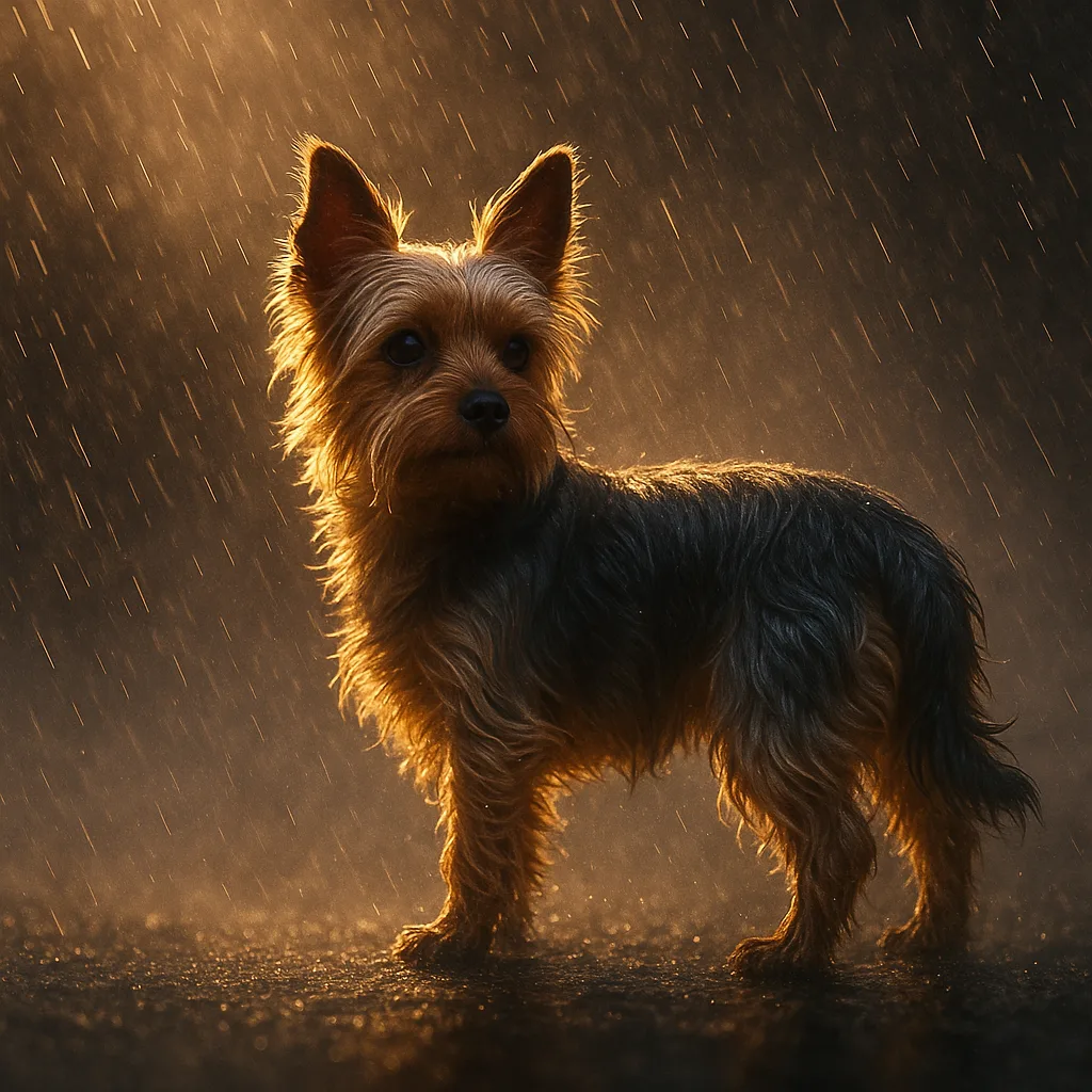 Single Yorkshire Terrier—its Compact Body