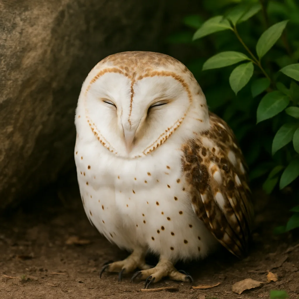 White and Brown Spotted Owl