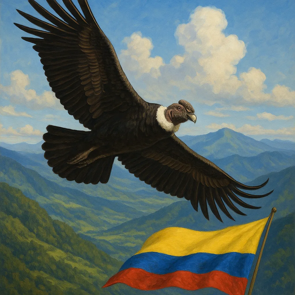 Grand Condor Gliding Through the Colombian Heavens