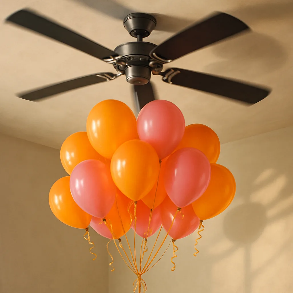 Lively Cluster of Pink and Orange Balloons