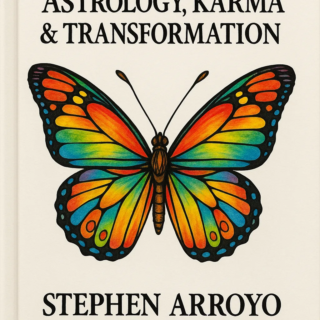 Colorful Butterfly Illustration on a White Book Cover Titled "Astrology