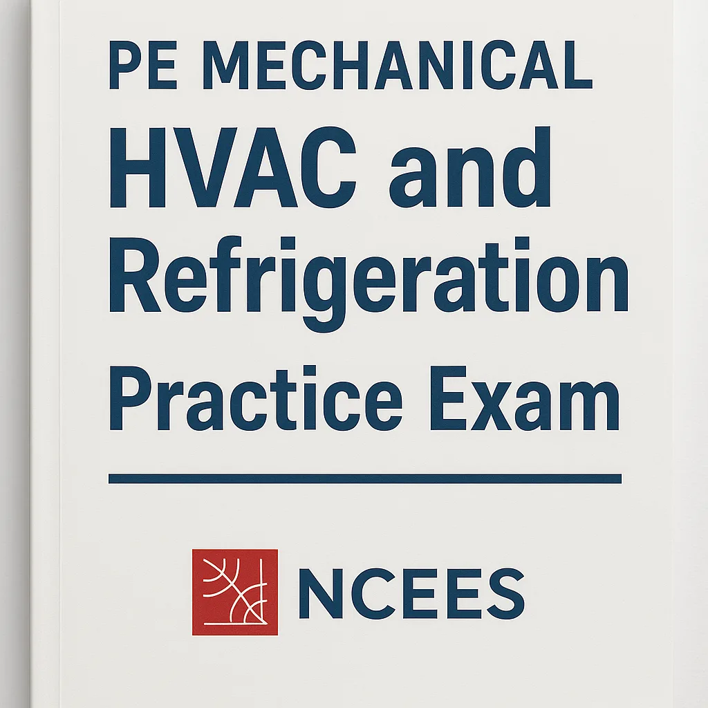 PE Mechanical Engineering HVAC and Refrigeration Practice Exam Cover