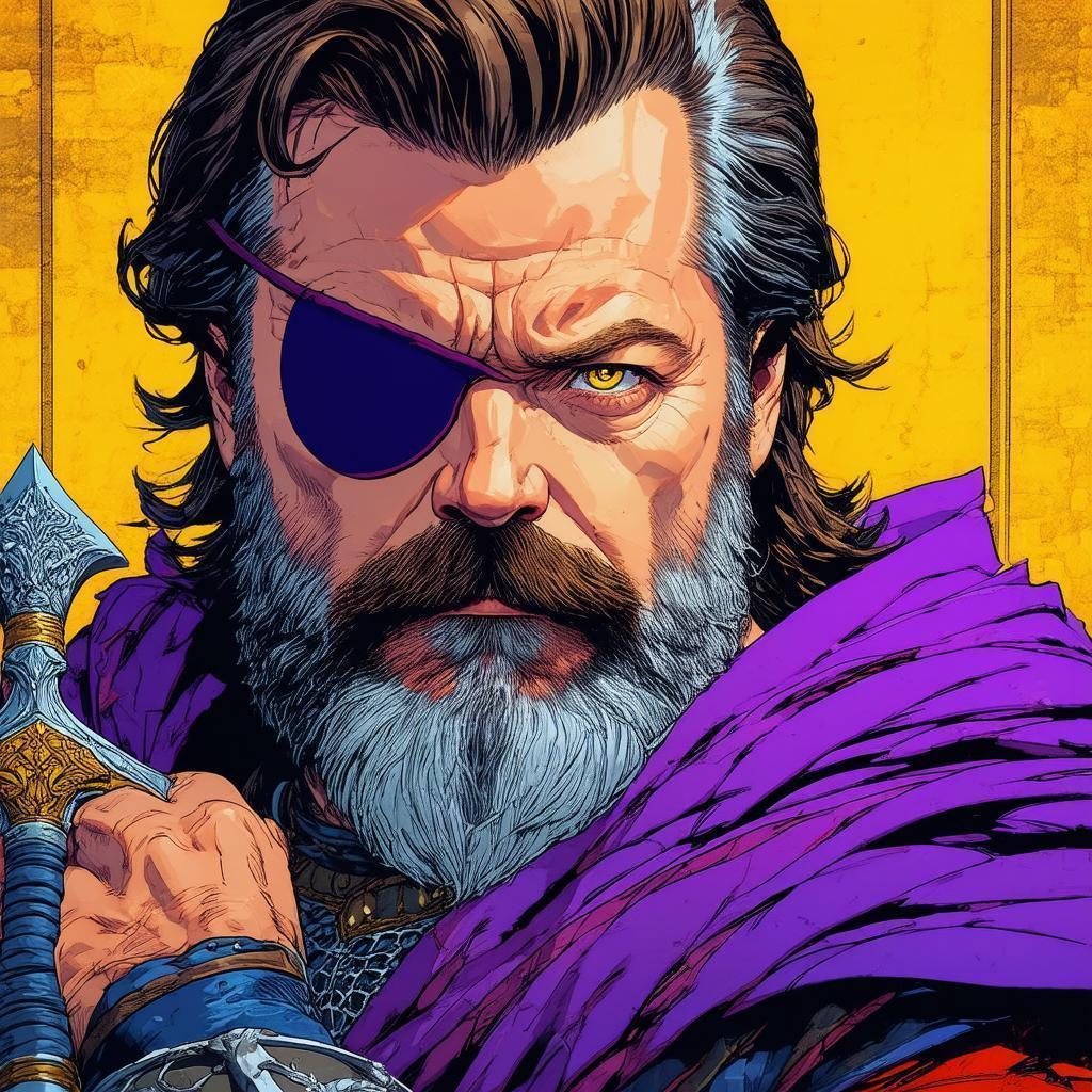 Nick Offerman as Muscular Anime Odin