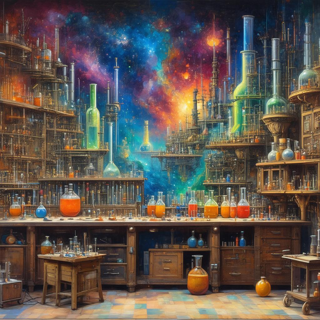Mad Scientist Lab as a Vibrant Fresco