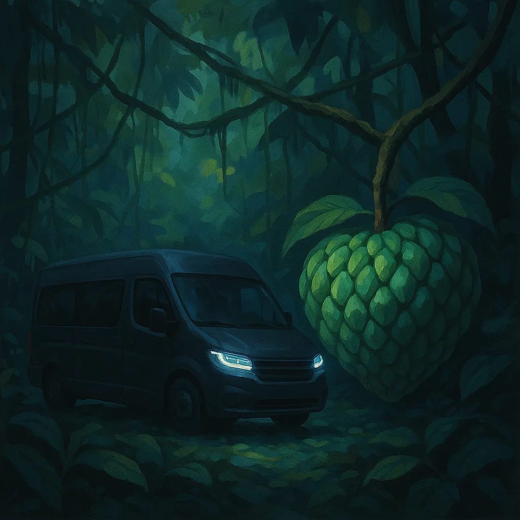 Within a Dense Tropical Rainforest Canopy with Vines