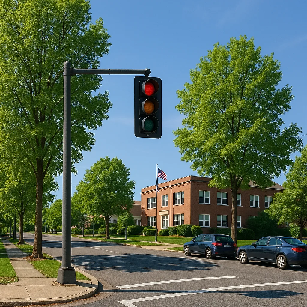 Small Intersection with a Three-light Traffic Signal