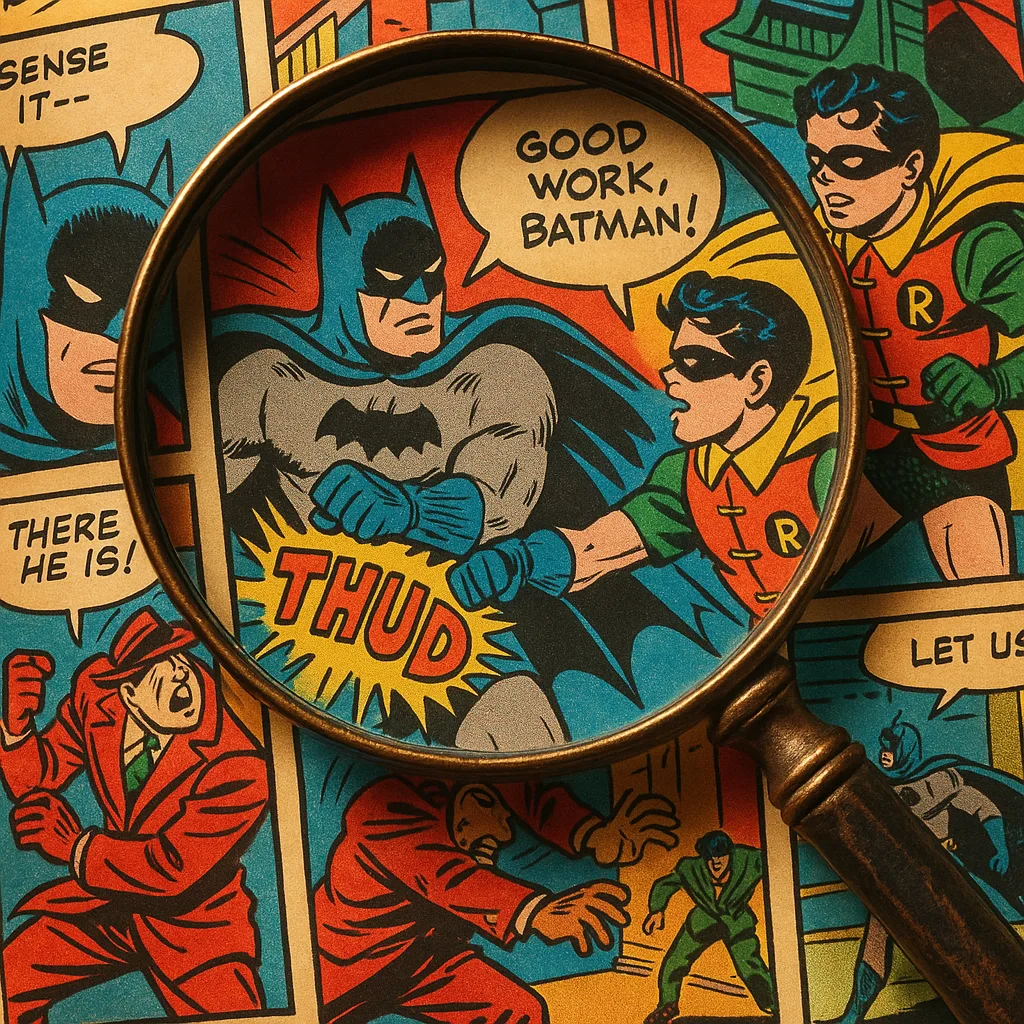 Retro Magnifying Glass Exposing Intricate Elements