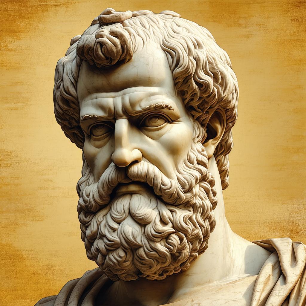 Classical Bust of Homer in Fine Linework