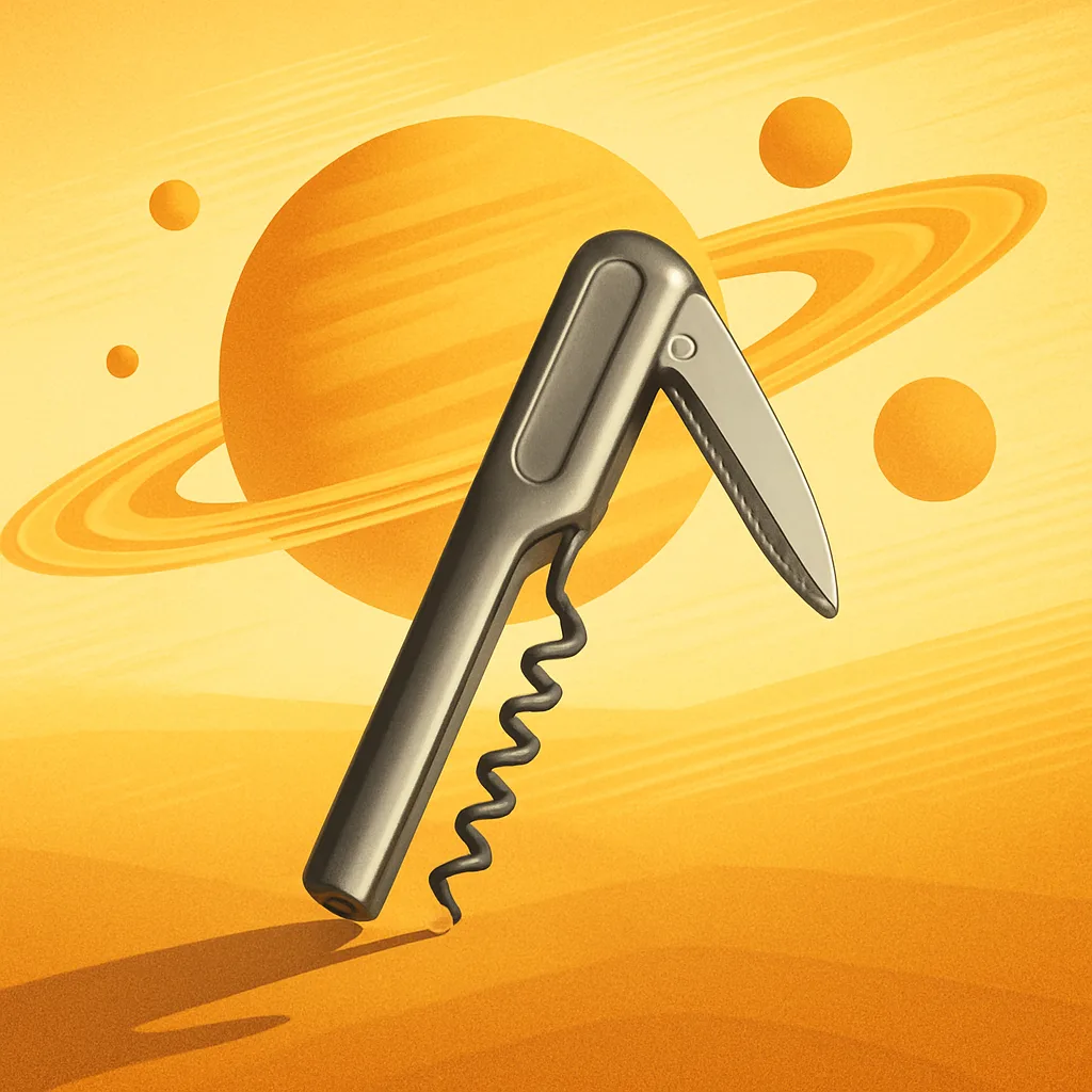 Lone Corkscrew—its Modern Streamlined Minimalist Design