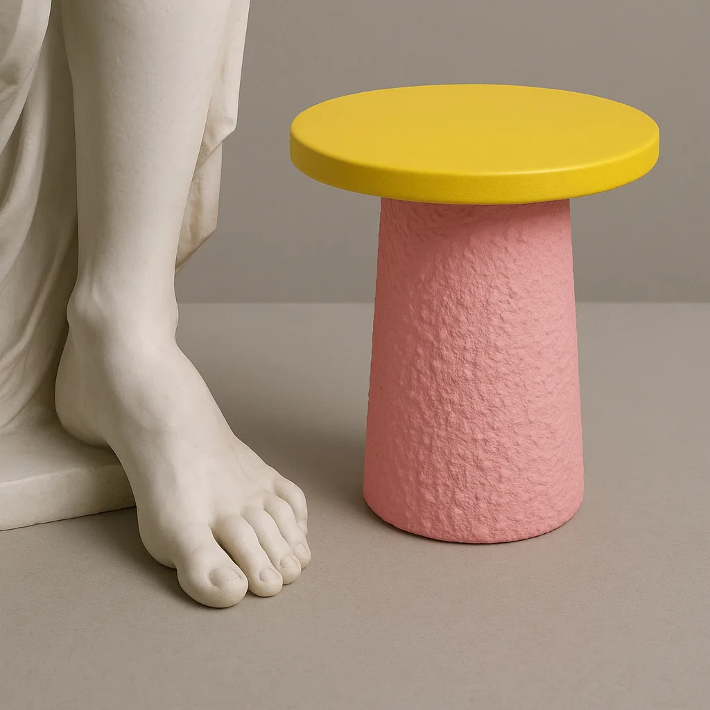White Marble Statue's Foot
