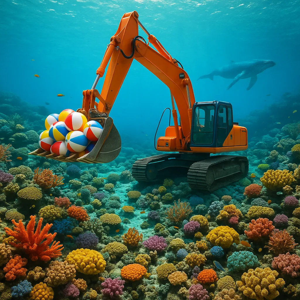 Amid the Vivid Landscape of a Coral Reef
