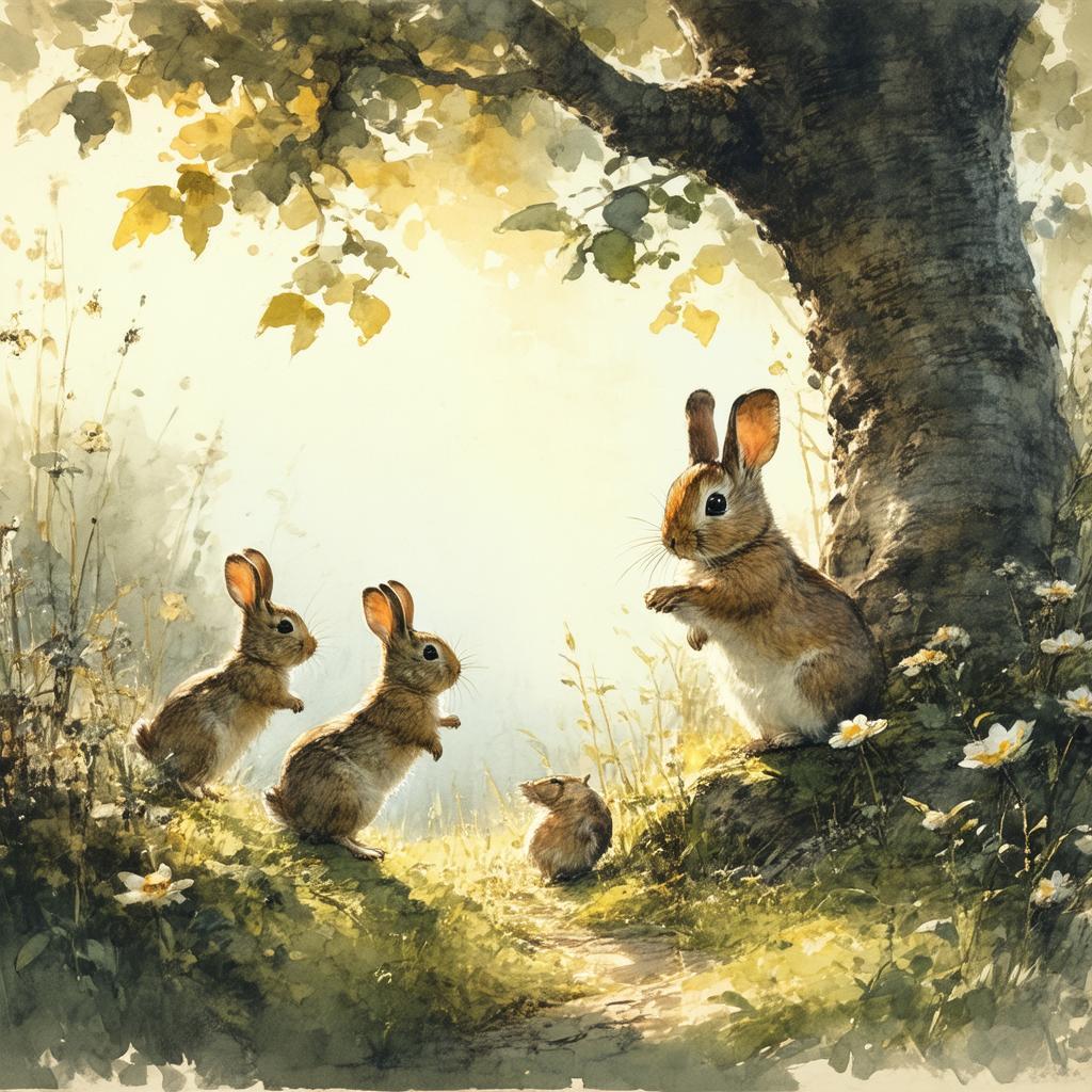 Beatrix Potter Style Storybook Scene on Film