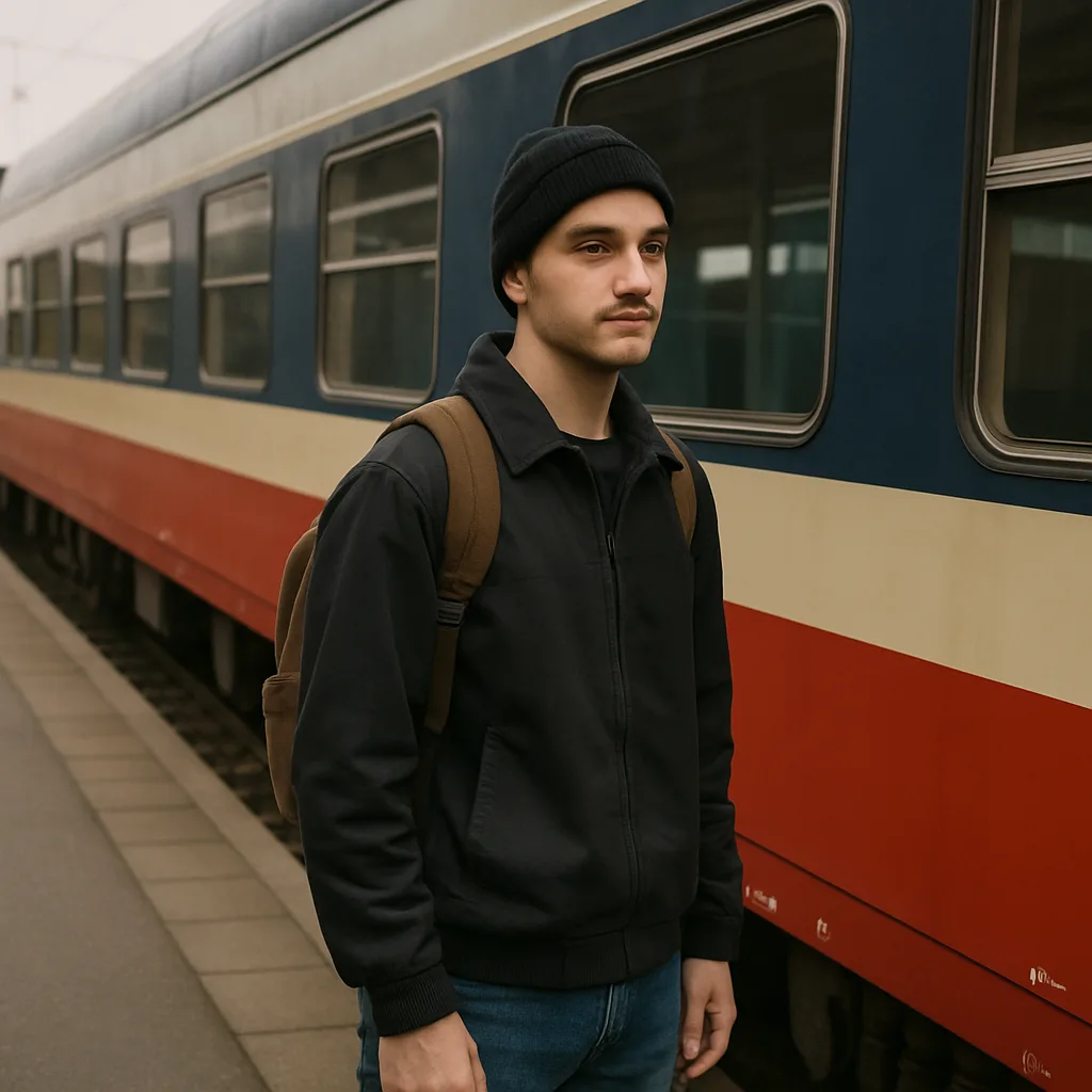 Picture Showing Someone Beside a Train