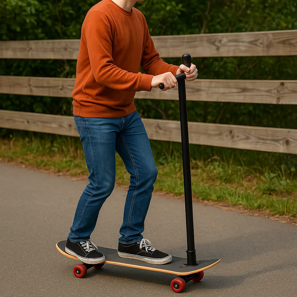 Person Riding a Modified Skateboard