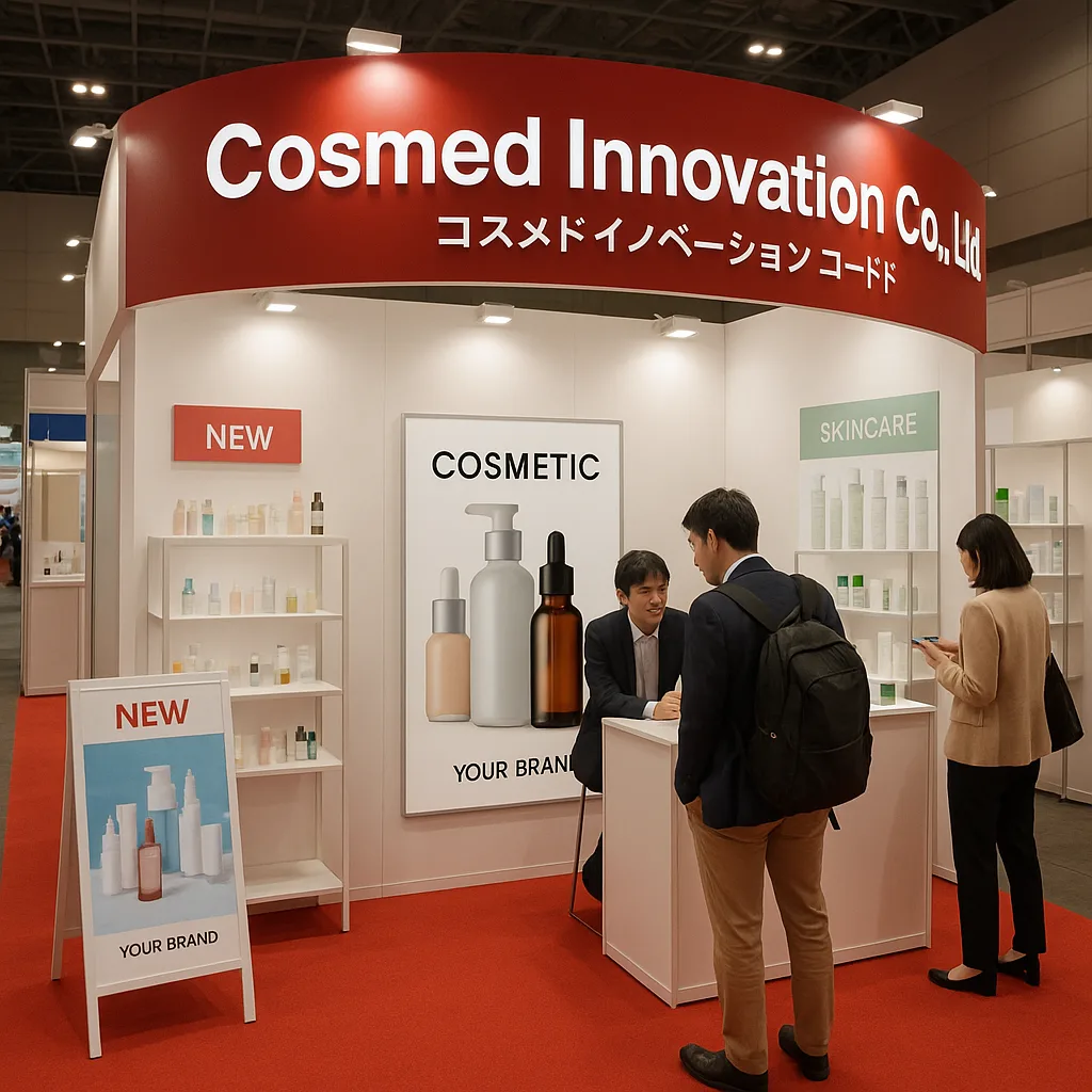 Trade Show Booth Showcasing "Cosmed Innovation Co., Ltd."