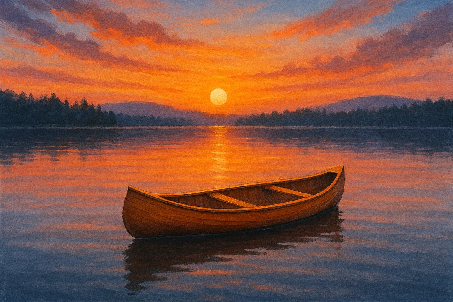 Serene Lake at Sunset