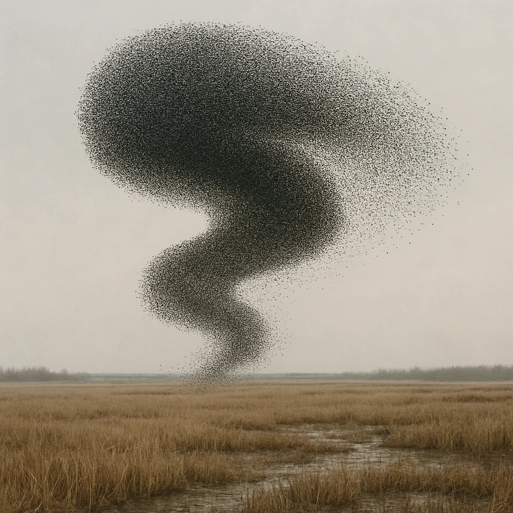 Immense Flock of Starlings Forms