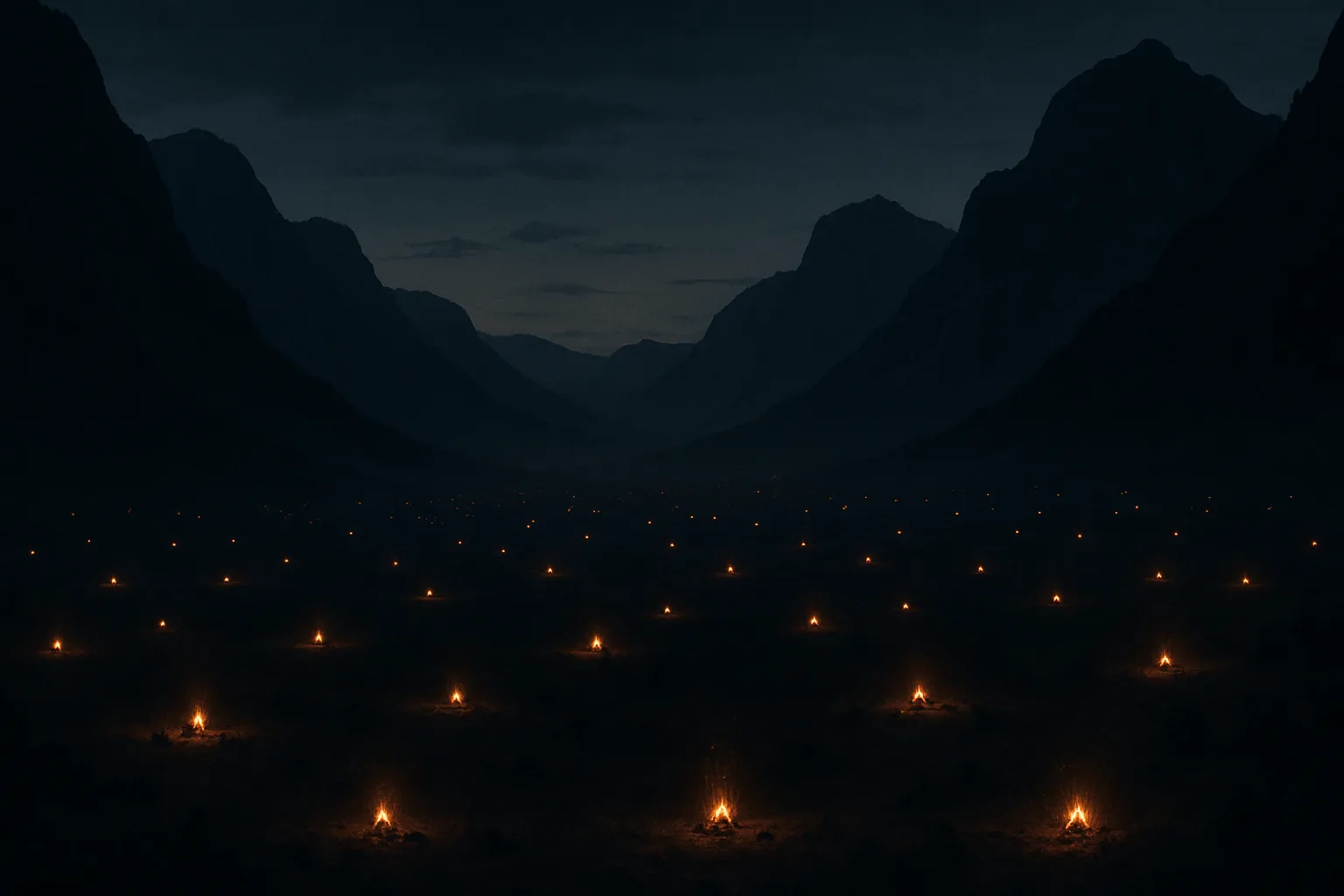 Myriad Distant Campfires Flicker Like Fallen Stars